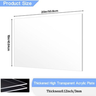 Foto 2 | Foto 2 | Lámina Acrílica Adtda De 16 X 20 Cm 3 Mm De Grosor Plexiglás Transparente Paquete De 4 - Venta Internacional.