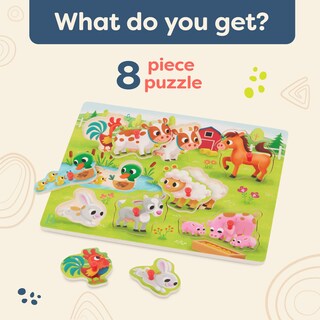 Foto 5 | Foto 5 | Peg Puzzle B. Toys Peek & Explore Animales De Granja A Partir De 2 Años - Venta Internacional.