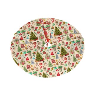 Foto 2 | Foto 2 | Falda Para Árbol De Navidad Harycnct Retro Noel 91 Cm Vintage Papá Noel - Venta Internacional.