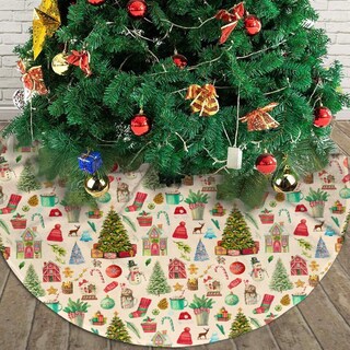 Foto 3 | Foto 3 | Falda Para Árbol De Navidad Harycnct Retro Noel 91 Cm Vintage Papá Noel - Venta Internacional.