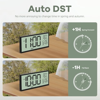 Foto 4 | Foto 4 | Reloj De Pared Jall Con Pantalla Lcd Digital Grande De 14 5 Pulgadas Con Batería - Venta Internacional.