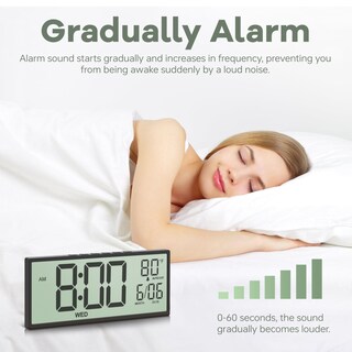Foto 6 | Foto 6 | Reloj De Pared Jall Con Pantalla Lcd Digital Grande De 14 5 Pulgadas Con Batería - Venta Internacional.