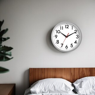 Foto 7 | Foto 7 | Reloj De Pared Daxsmy Grande De 14 Pulgadas Funciona Con Pilas Plateado - Venta Internacional.