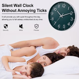 Foto 5 | Foto 5 | Reloj De Pared Hzdhclh Verde De 30 Cm Funciona Con Pilas Y Silencioso - Venta Internacional.