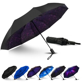 Foto 1 | Foto 1 | Paraguas Llanxiry  Resistente Al Viento  Para Viajes  Lluvia  Negro  10 Varillas - Venta Internacional.