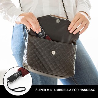 Foto 4 | Foto 4 | Paraguas Leagera  Automático  Plegable  De Bolsillo  De Viaje  Rojo Oscuro - Venta Internacional.