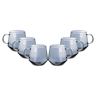 Foto 1 | Foto 1 | Set De 6 Tazas De Cristal Ideen Humo 370 Ml