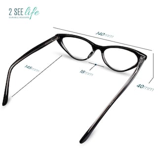Foto 7 | Foto 7 | Gafas De Lectura 2seelife Funky Cat Eye Black Para Mujer +2.00 - Venta Internacional.