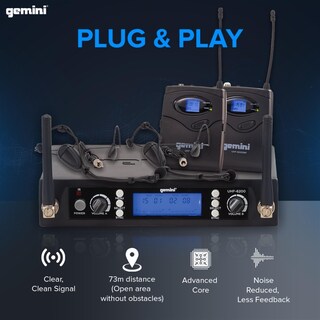 Foto 2 | Foto 2 | Sistema De Micrófono Inalámbrico Gemini Sound Uhf-6200hl Uhf - Venta Internacional.