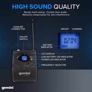 Foto 4 | Foto 4 | Sistema De Micrófono Inalámbrico Gemini Sound Uhf-6200hl Uhf - Venta Internacional.