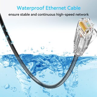 Foto 6 | Foto 6 | Cable Ethernet Sokqovt Cat6a De 150 Pies Para Exteriores E Interiores Negro - Venta Internacional.
