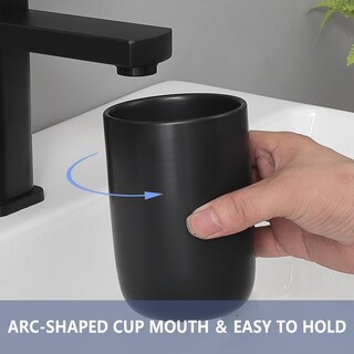 Foto 4 | Foto 4 | Juego de Soportes para Cepillos de Dientes Bsdisp Cerámica Negra Mate 2 Tazas - Venta Internacional