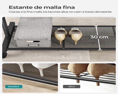 Foto 5 | Foto 5 | Perchero Burro Metálico Con Barra Colgante De 91 Cm Con Estante 2 Ruedas Bloqueables Soporta Hasta 40 Kg