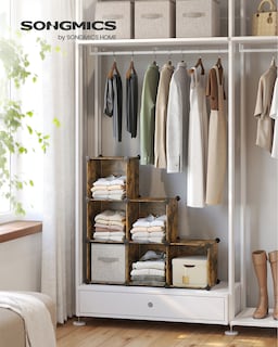 Foto 2 | Foto 2 | Estantería Modular De 6 Compartimentos Zapatero Organizador Modular De Plástico Con Patas Marrón