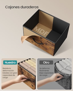 Foto 4 | Foto 4 | Cómoda Con 6 Cajones De Tela Estructura De Acero Y Tablero Mdf