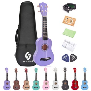 Foto 1 | Foto 1 | Ukelele Soprano Not Home 21 Pulgadas Paquete De Madera De Tilo Para Principiantes Color Morado - Venta Internacional.