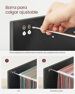 Foto 5 | Foto 5 | Archivador De 2 Cajones Archivador Móvil Soporte Impresora Documentos A4 Carta Carpetas