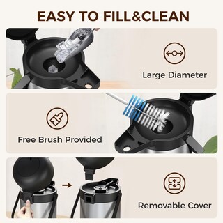 Foto 5 | Foto 5 | Dispensador De Bebidas Calientes De Acero Inoxidable Gezoss Coffee Carafe 1 9 L - Venta Internacional.