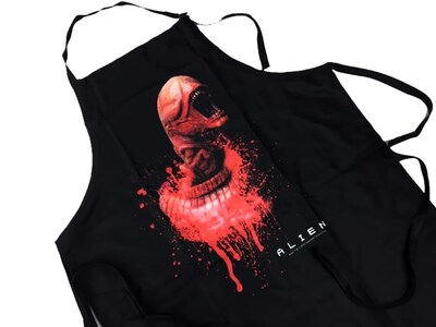 Foto 2 | Foto 2 | Delantal De Película De Terror Alien Chestburster Negro Tamaño Adulto - Venta Internacional.