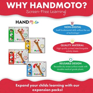 Foto 4 | Foto 4 | Cuaderno De Ejercicios Para Actividades De Aprendizaje Preescolar Handmoto Con Borrado En Seco - Venta Internacional.