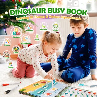 Foto 3 | Foto 3 | Busy Book Mdingtd Con Temas De Dinosaurios Montessori De 3 A 5 Años - Venta Internacional.