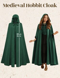 Foto 6 | Foto 6 | Capa Medieval Con Capucha Diseño Scarlet Darkness 130 Cm - Venta Internacional.