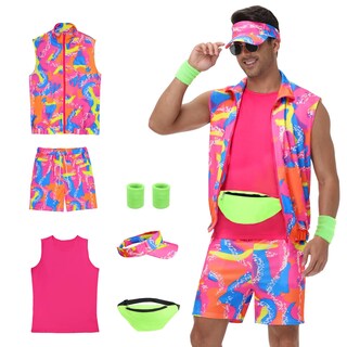 Foto 1 | Foto 1 | Set De Entrenamiento Para Hombre Disfraz Tosjack De Los 80  Color Neón  Tamaño Xl - Venta Internacional.