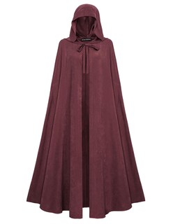 Foto 1 | Foto 1 | Capa Medieval Con Capucha Del Cabo Escarlata Oscuridad Renacentista Vino - Venta Internacional.