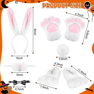 Foto 2 | Foto 2 | Disfraz De Conejo De Halloween Cozypower Con Zapatos Orejas Nariz Y Más - Venta Internacional.