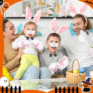 Foto 6 | Foto 6 | Disfraz De Conejo De Halloween Cozypower Con Zapatos Orejas Nariz Y Más - Venta Internacional.