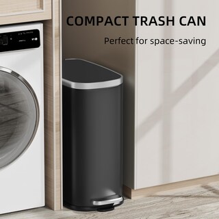Foto 3 | Foto 3 | Cubo De Basura Kuk Slim De Acero Inoxidable De 10 Litros Con Tapa De Cierre Suave Color Negro - Venta Internacional.