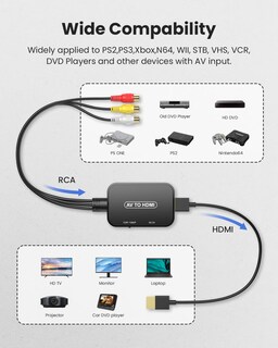 Foto 5 | Foto 5 | Convertidor Rca A Hdmi Adaptador Viagkiki Av A Hdmi 1080p - Venta Internacional.