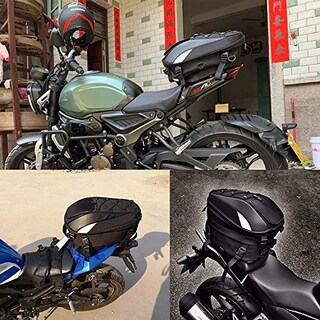 Foto 2 | Foto 2 | Bolsa Trasera Para Moto Mihunter Impermeable Con Funda Para Casco - Venta Internacional.