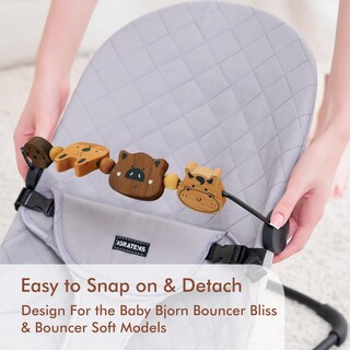 Foto 6 | Foto 6 | Barra De Juguete Para Bebé Bouncer Igratens Soft & Bliss De Madera Natural - Venta Internacional.