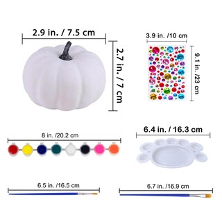 Foto 2 | Foto 2 | Kit De Pintura De Calabazas Winlyn 16 Juegos De 3 Juegos De Otoño Para Bricolaje Con Pegatinas - Venta Internacional.