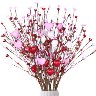 Foto 1 | Foto 1 | Decoraciones Tifeson Con Forma De Corazón Artificial Y Tallos De Bayas 6 Unidades - Venta Internacional.