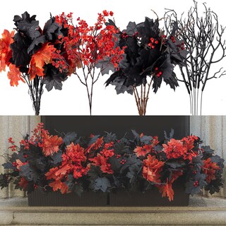 Foto 1 | Foto 1 | Plantas Artificiales Clycaloor 16 Unidades Hojas De Arce Para Halloween - Venta Internacional.