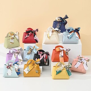 Foto 4 | Foto 4 | Bolsas De Regalo De Piel Para Bodas Y Caramelos Hosdzou Color Rosa Rojo 5 X 6 X 2 5 Cm Paquete De 10 - Venta Internacional.