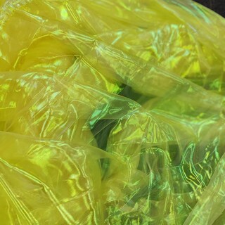 Foto 2 | Foto 2 | Tela De Organza Amarilla Iridiscente De 10 M Para Bodas Y Halloween - Venta Internacional.