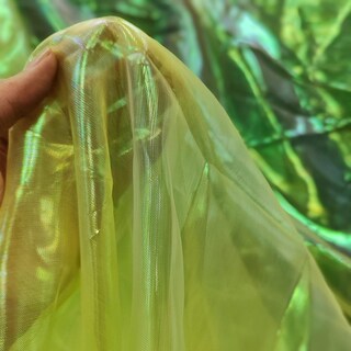 Foto 4 | Foto 4 | Tela De Organza Amarilla Iridiscente De 10 M Para Bodas Y Halloween - Venta Internacional.