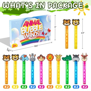 Foto 2 | Foto 2 | Party Favors Bubble Wands Jungle Safari 20 Unidades Para Niños - Venta Internacional.