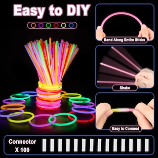 Foto 4 | Foto 4 | Juego De 150 Barras Luminosas Y Anillos Led Party Favors Envotek - Venta Internacional.