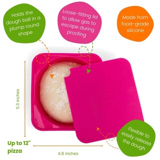 Foto 3 | Foto 3 | Recipientes De Silicona Para Hacer Masa Para Pizza Babadoh Juego De 3 - Venta Internacional.