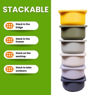 Foto 5 | Foto 5 | Recipientes De Silicona Para Hacer Masa Para Pizza Babadoh Juego De 3 - Venta Internacional.