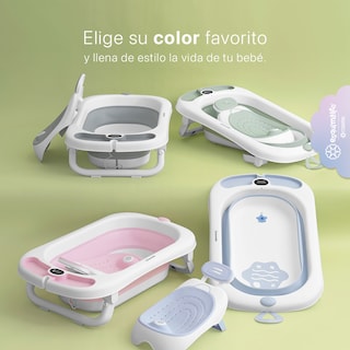 Foto 7 | Foto 7 | Bañera Para Bebé Con Termómetro Esquimal Plegable Con Asiento Antideslizante - Gris