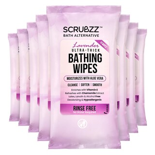 Foto 1 | Foto 1 | Toallitas De Baño Scrubzz Extra Grandes Desechables 80 Unidades Aroma A Lavanda - Venta Internacional.