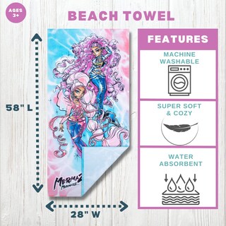 Foto 2 | Foto 2 | Toalla Franco Mermaze De Algodón Supersuave Para Baño/piscina/playa 140 X 70 Cm - Venta Internacional.