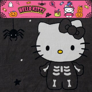 Foto 5 | Foto 5 | Toalla Con Capucha Sanrio Hello Kitty Skeleton Para Halloween Kids - Venta Internacional.
