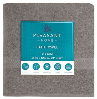Foto 7 | Foto 7 | Juego De Toallas Pleasant Home Bath 100% Algodón 515 G/m² 6 Unidades Color Gris - Venta Internacional.