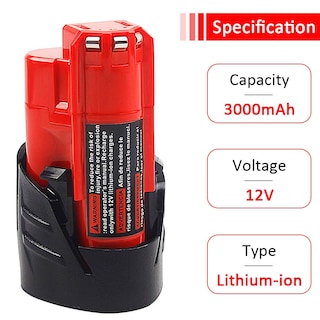 Foto 2 | Foto 2 | Batería De Repuesto Waitley 12 V 3.0 Ah Para Milwaukee Tools - Venta Internacional.